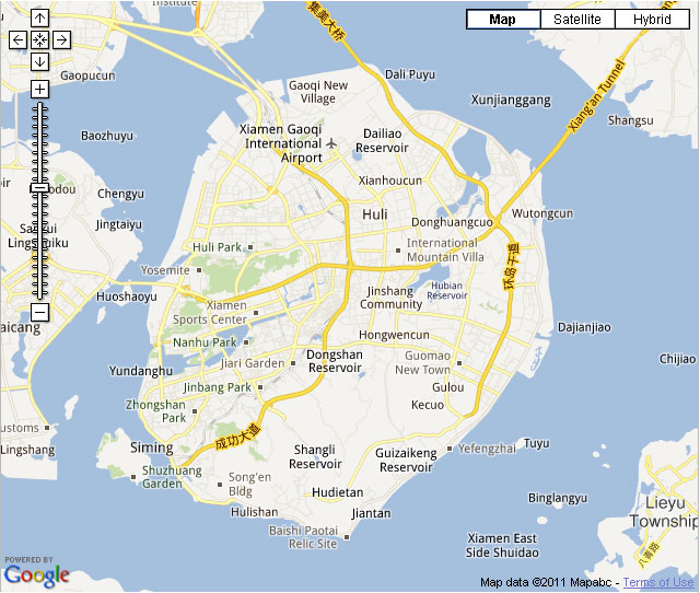 Xiamen Downtown Map