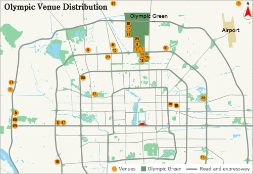 Olympic Venue Distribution