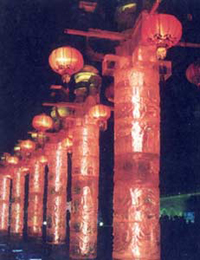 Ethnic style of lamp-post
