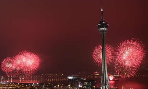 Fireworks sparkle above China's Macao