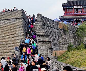 October first days, 5 million tourist per day in the main 124 China's attractions