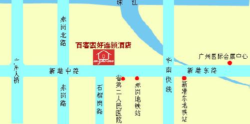 Back Myhome Hotel ,Pazhou Branch Map
