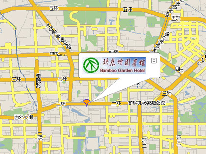Bamboo Garden Hotel, Beijing Map