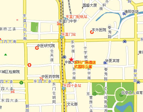 Beijing East Gate Plaza Service Apartment Map