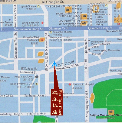 Beijing Far East Hotel Map