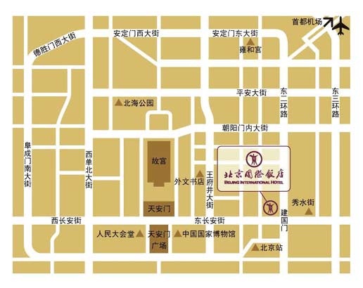 Beijing International Hotel Map