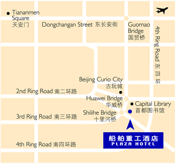Beijing Plaza Hotel,Beijing Map
