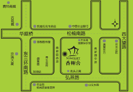 Beijing Somerset Apartment Hotel Map