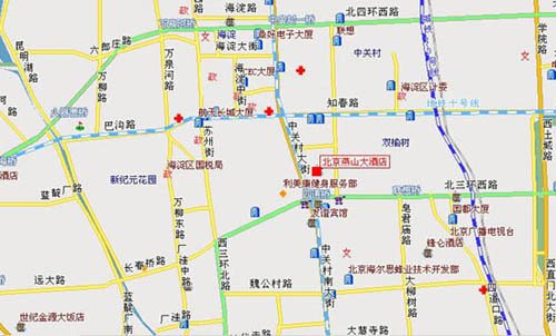 Beijing Yanshan Hotel Map