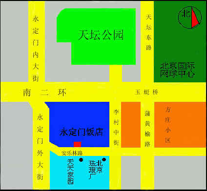 Beijing Yongdingmen Hotel Map