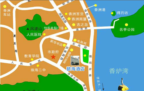 Bihai Hotel, Zhuhai Map