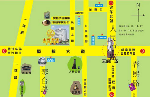 Chengdu Jinhe Hotel Map