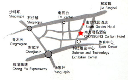 Chongqing Carlton Hotel Map