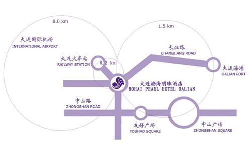 Dalian Bohai Pearl Hotel Map