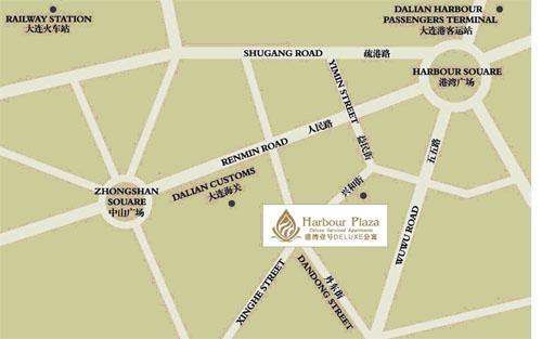 Dalian Harbour Plaza Deluxe Serviced Apartments Map