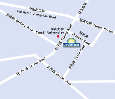 Days Hotel Tongji, Shanghai Map