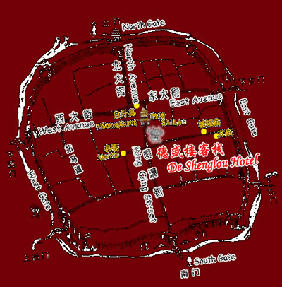Deshenglou Hotel, Pingyao Map