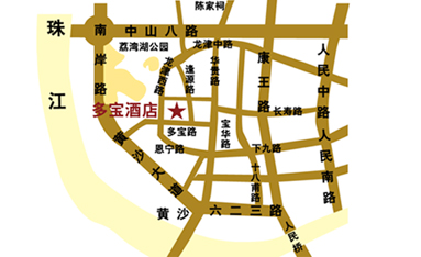 Duobao Hotel, Guangzhou Map