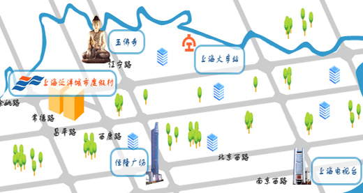 Fanyang Hotel, Shanghai Map
