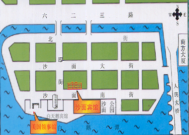 Guangdong Shamian Hotel Map
