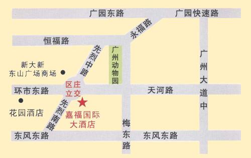 Guangzhou Gardford Hotel Map