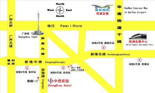 Guangzhou Zhongqiao Hotel Map
