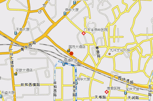 Guo Mao Hotel, Guangzhou Map