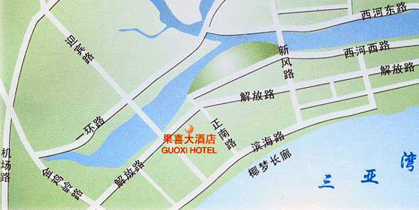 Guoxi Hotel, Sanya Map