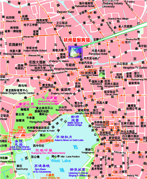 Hangzhou Capital Star Hotel Map