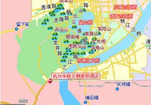 Hangzhou Huating Yunqi Resort Hotel Map
