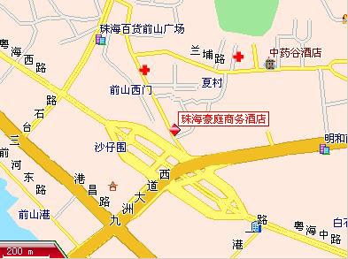 Haoting Commercial Hotel, Zhuhai Map