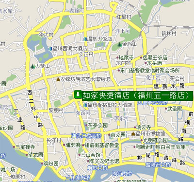 Fu Zhou Literary Fashion Hotel Map