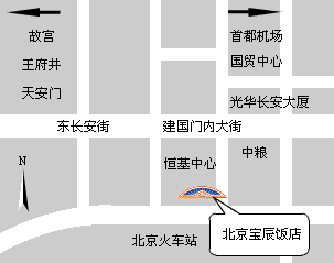 Howard Johnson Paragon Hotel Beijing Map