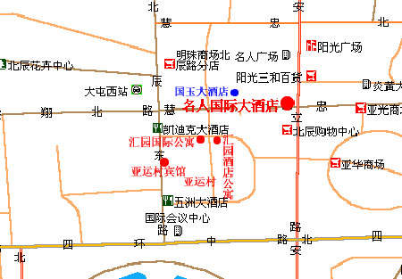 Huiyuan Apartment Beijing Map