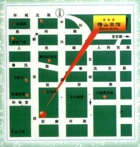 Jishan Hotel Shaoxing Map