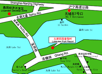 Lakeview Park Resort, Wuxi Map