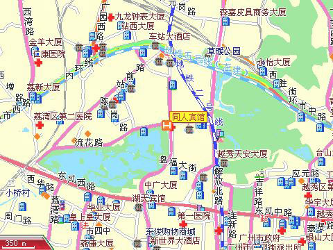 Landsman Hotel, Guangzhou Map
