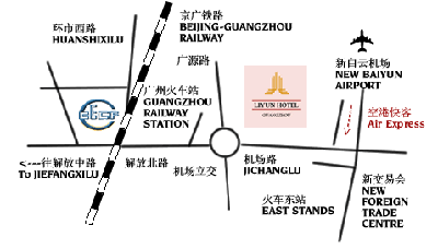 Liyun Hotel, Guangzhou Map