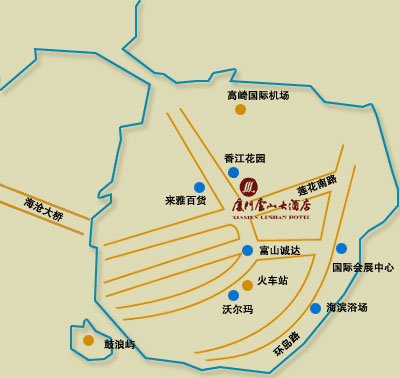 Xiamen Lushan Hotel Map