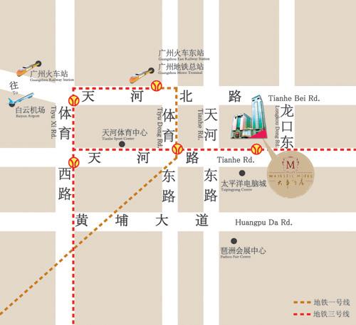 Majestic Hotel, Guangzhou Map