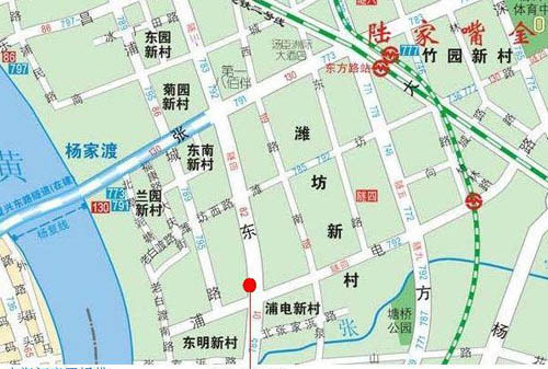Pudong Hotel, Shanghai Map