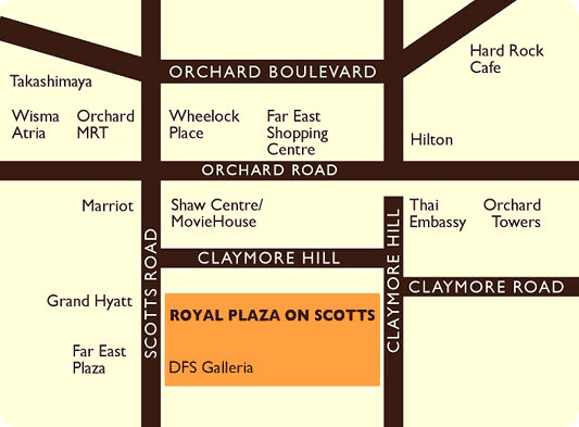 Royal Plaza On Scotts Map