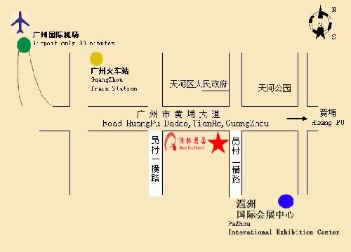 Starway Rundu Hotel Guangzhou Map