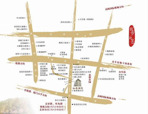 Rushi Hotel, Xiamen Map