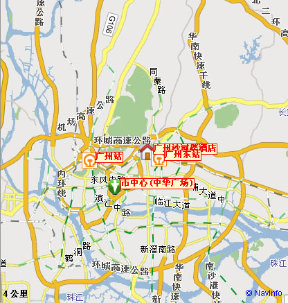 Shaxing hotel ,Guangzhou (Original Shahelou hotel) Map