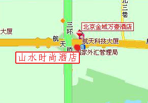 CYTS Shanshui Hotel-Hangtian Bridge Branch, Beijing Map