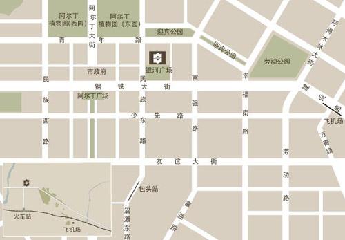 Shangri-La Hotel, Baotou Map