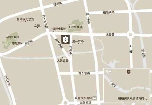 Shangri-la Hotel, Fuzhou Map