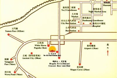 Silk Road Dunhuang Hotel Map
