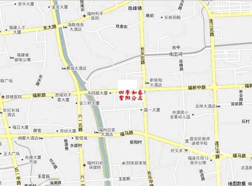 Spring Hotel Fuzhou- Ziyang Branch Map